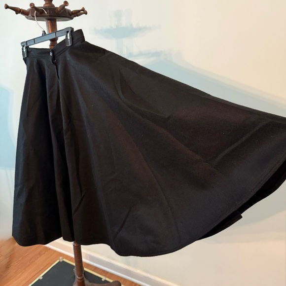 Vintage Handmade Black Felt Poodle Skirt 1950s Grease Costume Play Women's Sz S - Picture 6 of 9